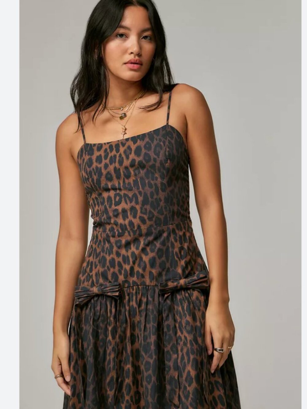 Lisa Says Gah Persephone Midi Dress - Dark Leopard - Picture 2 of 6